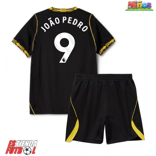 Chelsea Joao Pedro #9 Segunda Equipación Niños 2026-27 Manga Corta (+ Pantalones cortos)
